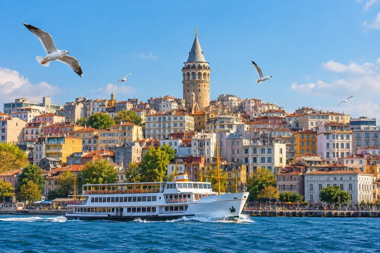 Skyline di Istanbul vista sul Bosforo